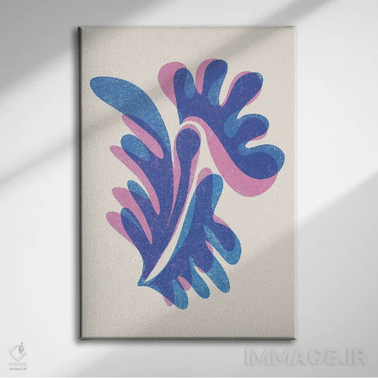 تابلو انتزاعی ریزوگراف ملکه پروانه ها اثر مدرن تروپیکال - نمای روبهرو روی دیوار