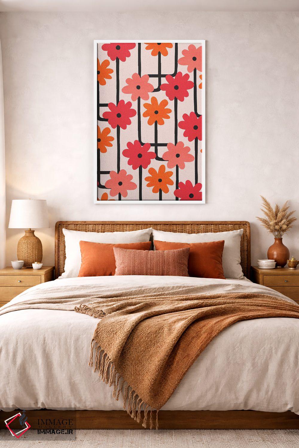 تابلو مینیمال جایگاه های رشد اثر مدرن تروپیکال - D3W