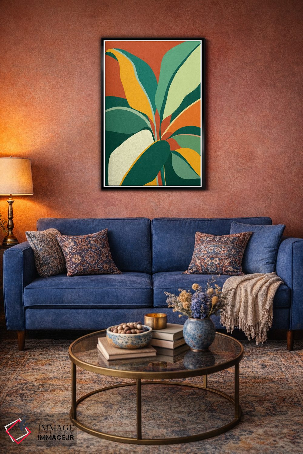 تابلو دکوراتیو گیاه کابوی اثر مدرن تروپیکال - D5B