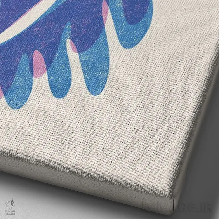 تابلو انتزاعی ریزوگراف ملکه پروانه ها اثر مدرن تروپیکال - نمای نزدیک بافت بوم