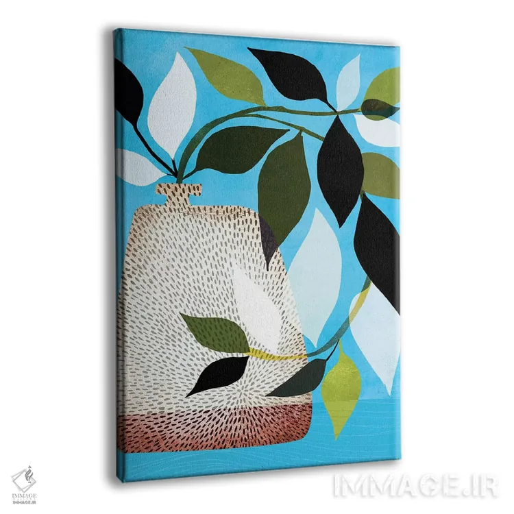 تابلو دکوراتیو پیچک و آسمان آبی II اثر مدرن تروپیکال - نمای پرسپکتیو محصول