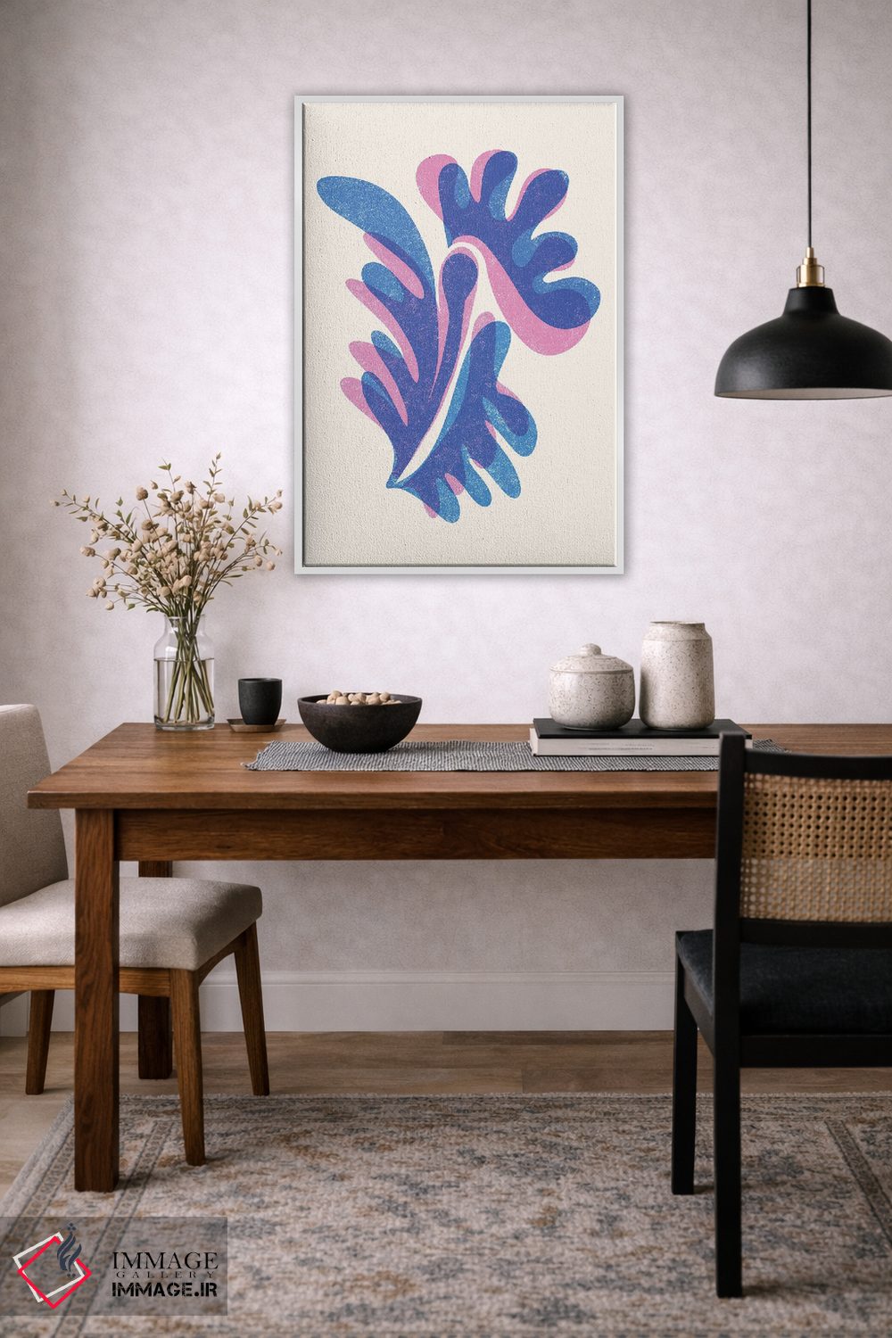 تابلو انتزاعی ریزوگراف ملکه پروانه ها اثر مدرن تروپیکال - D5W