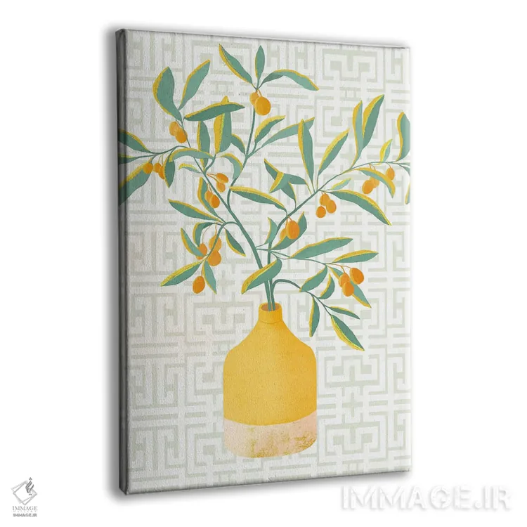 تابلو دکوراتیو درخت مرکبات چینی اثر مدرن تروپیکال - نمای پرسپکتیو محصول