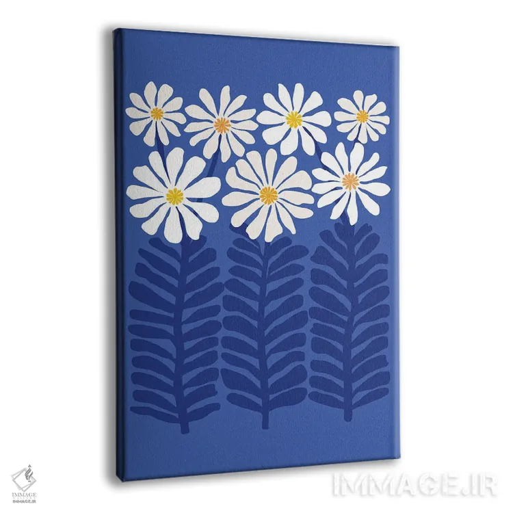 تابلو مدرن باغ گل مینا اثر مدرن تروپیکال - نمای پرسپکتیو محصول