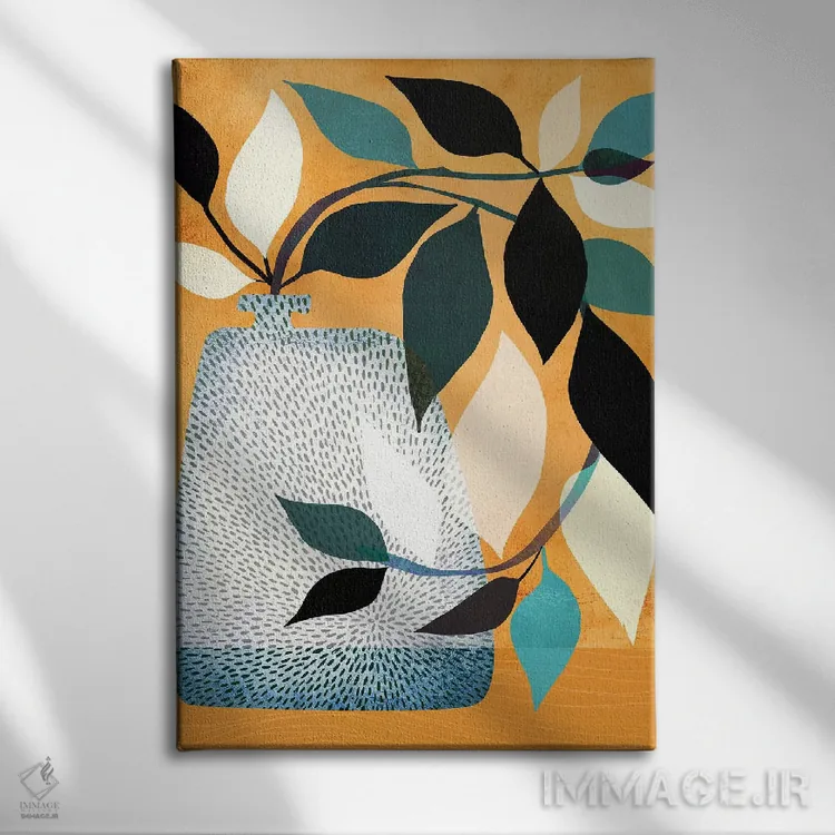 تابلو دکوراتیو پیچک در حیاط اثر مدرن تروپیکال - نمای روبهرو روی دیوار