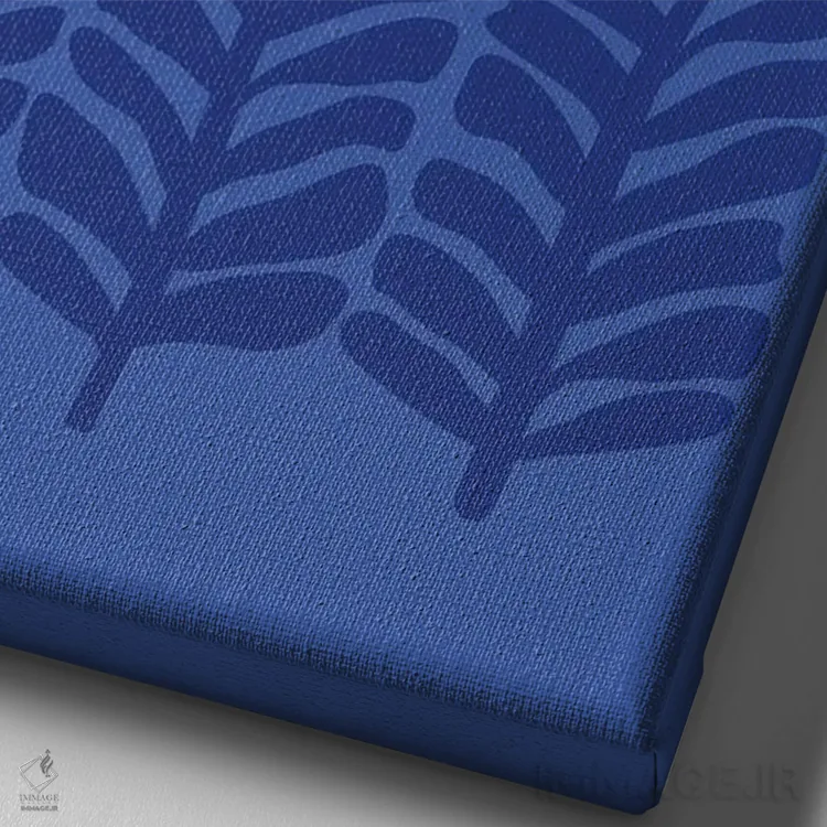 تابلو مدرن باغ گل مینا اثر مدرن تروپیکال - نمای نزدیک بافت بوم