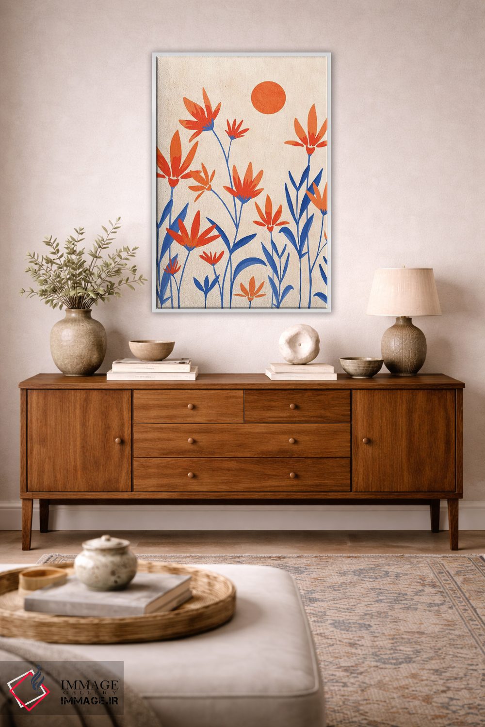 تابلو مدرن کیهان و آفتاب اثر مدرن تروپیکال - D3W