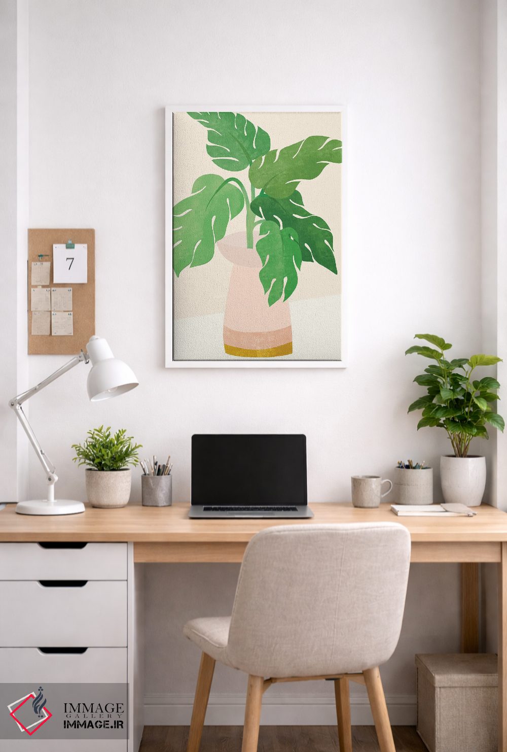 تابلو دکوراتیو صبح تازه اثر مدرن تروپیکال - D3W