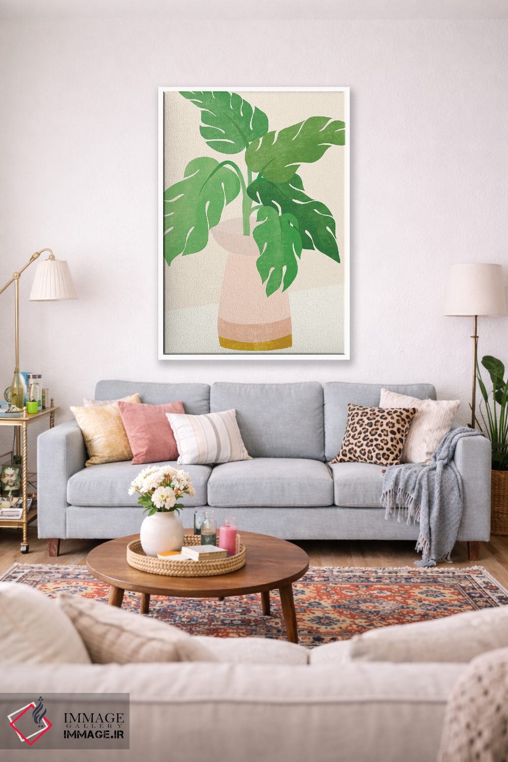 تابلو دکوراتیو صبح تازه اثر مدرن تروپیکال - D1W
