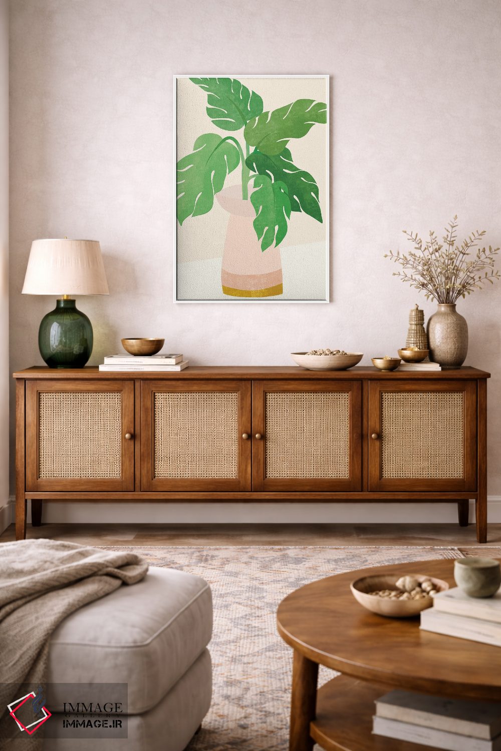 تابلو دکوراتیو صبح تازه اثر مدرن تروپیکال - D2W