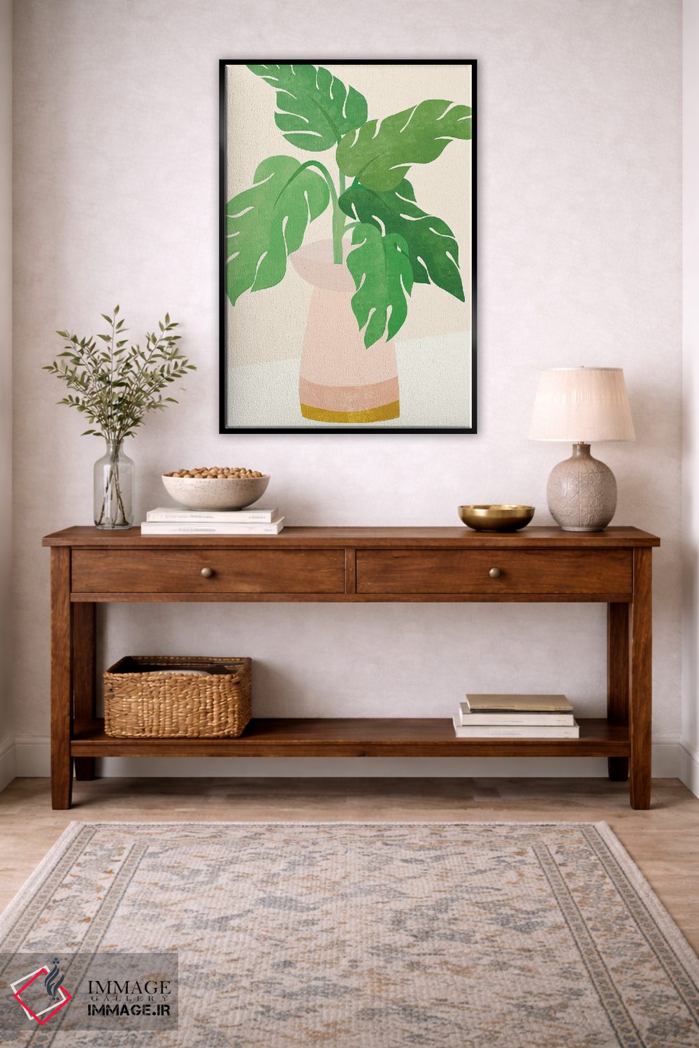 تابلو دکوراتیو صبح تازه اثر مدرن تروپیکال - D4B