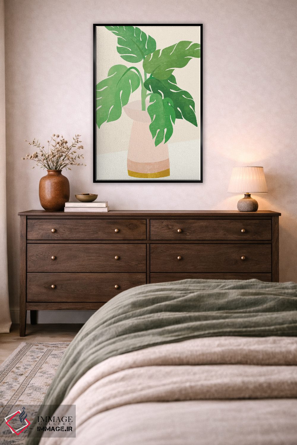 تابلو دکوراتیو صبح تازه اثر مدرن تروپیکال - D5B