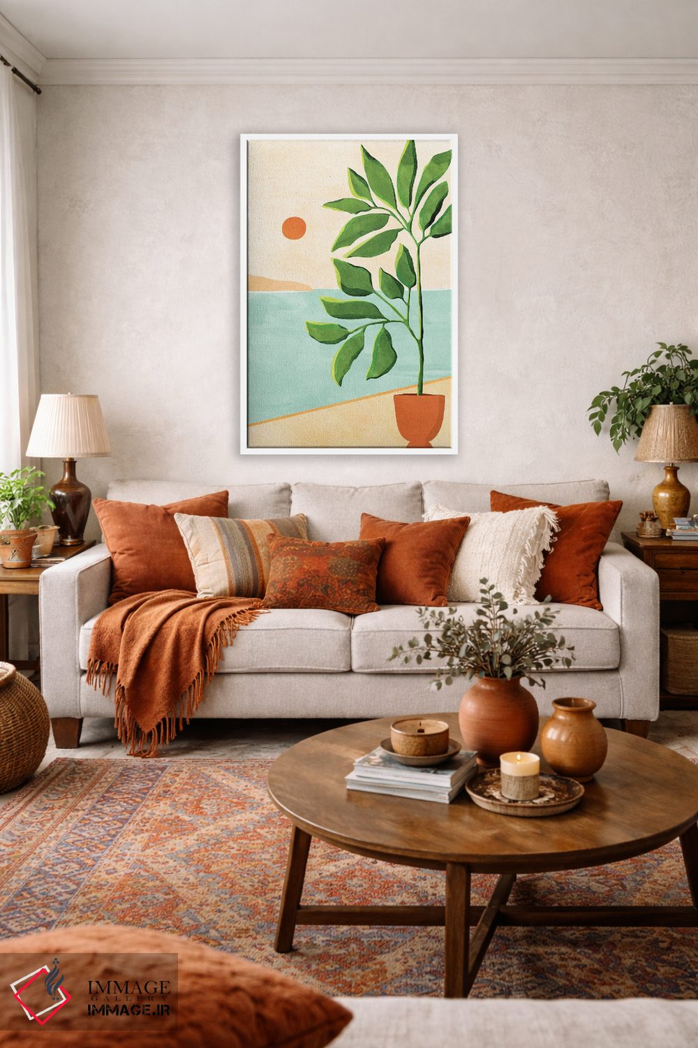 تابلو مدرن فرار به ساحل اثر مدرن تروپیکال - D2W