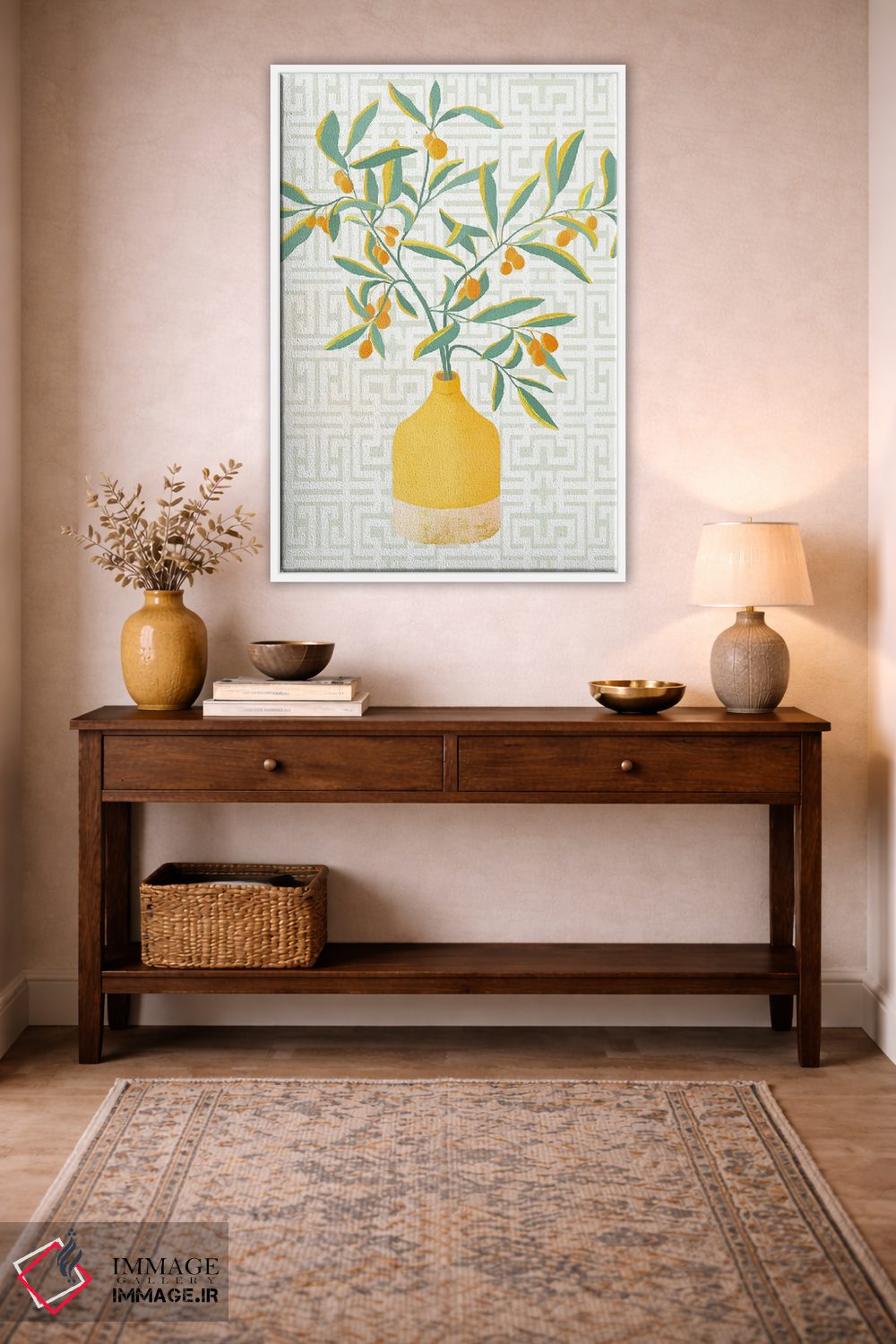 تابلو دکوراتیو درخت مرکبات چینی اثر مدرن تروپیکال - D3W