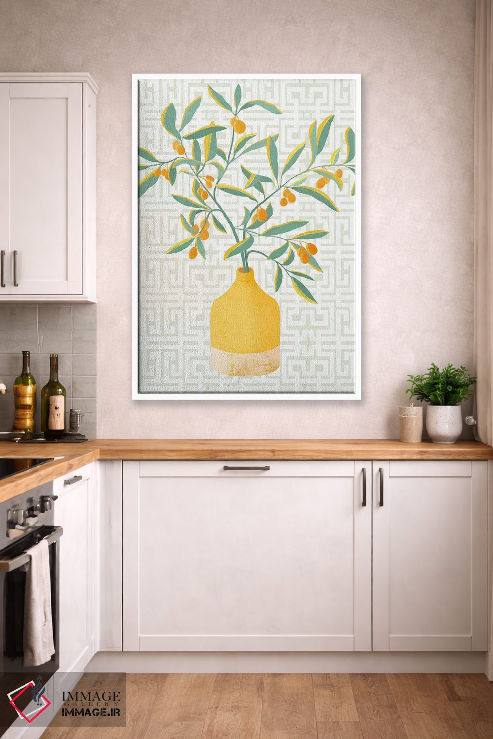 تابلو دکوراتیو درخت مرکبات چینی اثر مدرن تروپیکال - D4W