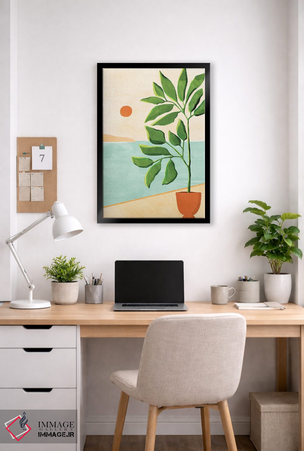 تابلو مدرن فرار به ساحل اثر مدرن تروپیکال - D5B