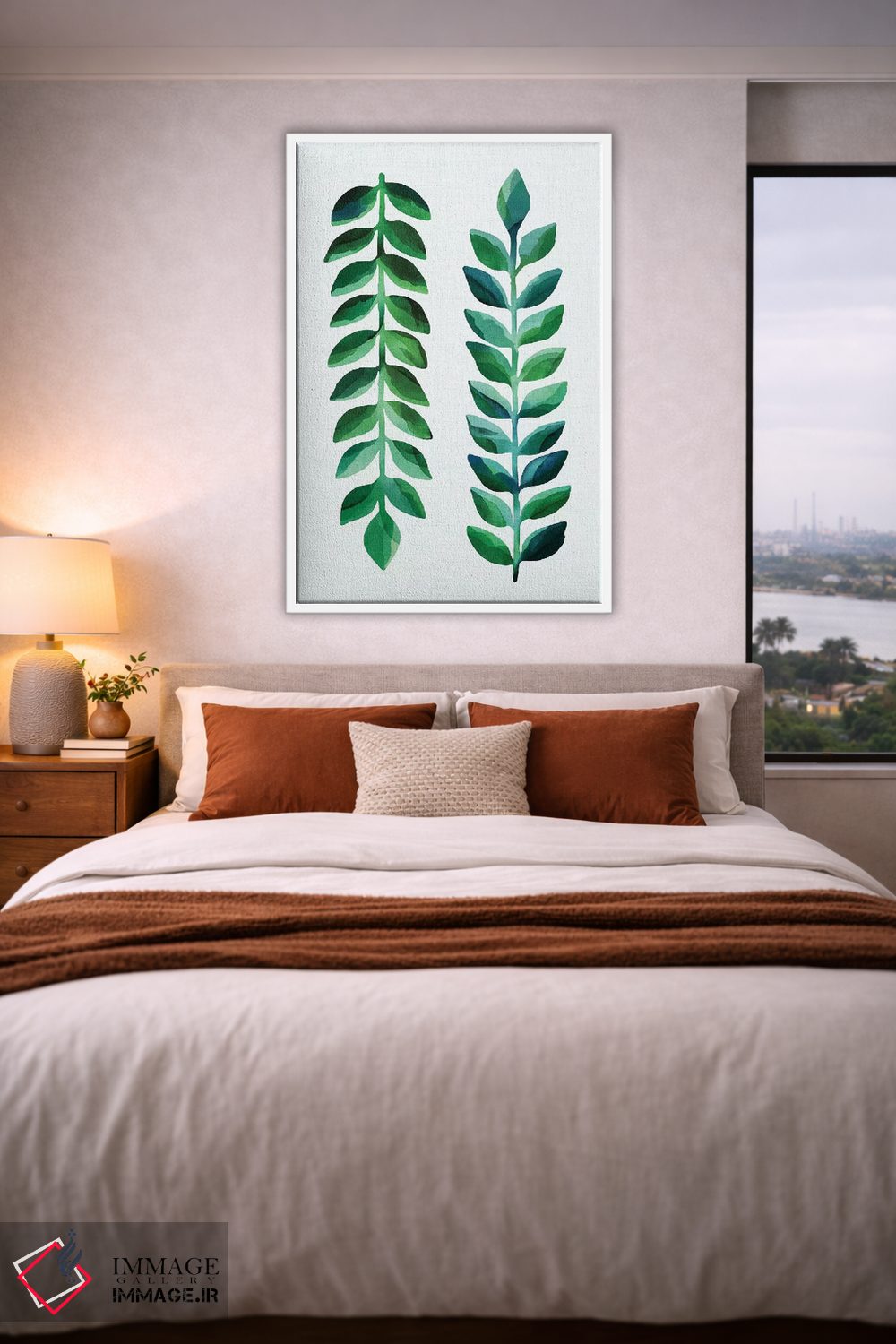 تابلو مینیمال خوبی برگ ها اثر مدرن تروپیکال - D1W