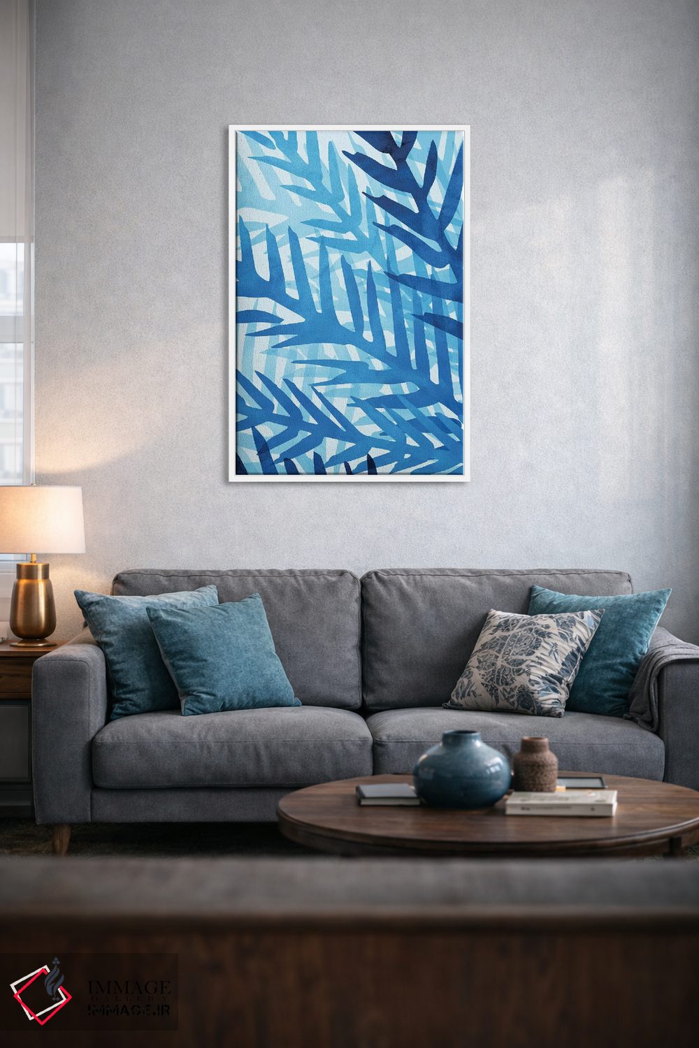 تابلو مینیمال نخل جنگلی اثر مدرن تروپیکال - D3W