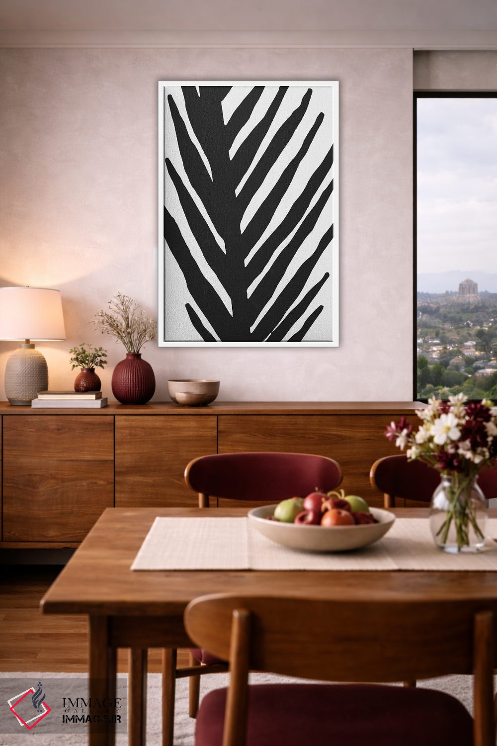 تابلو مینیمال نخل انتزاعی مینیمال اثر مدرن تروپیکال - D3W