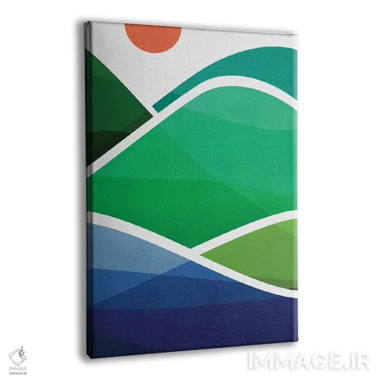 تابلو مینیمال ساحل اوآهو اثر مدرن تروپیکال - نمای پرسپکتیو محصول