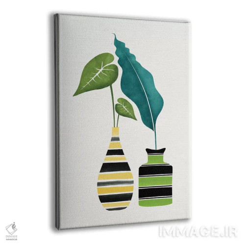 تابلو مینیمال سرسبزی پاپ اثر مدرن تروپیکال - نمای پرسپکتیو محصول