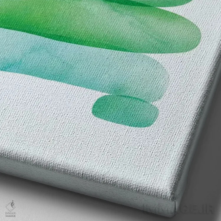 تابلو مینیمال توده سنگی شیشه دریایی اثر مدرن تروپیکال - نمای نزدیک بافت بوم