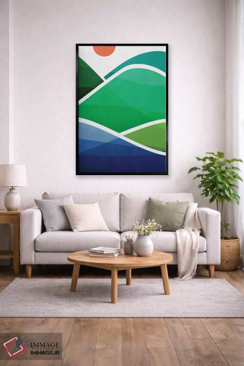 تابلو مینیمال ساحل اوآهو اثر مدرن تروپیکال - D1B