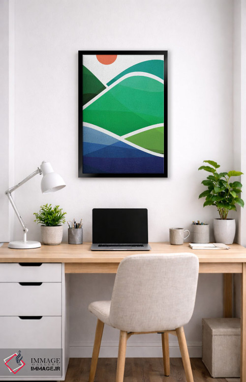 تابلو مینیمال ساحل اوآهو اثر مدرن تروپیکال - D3B