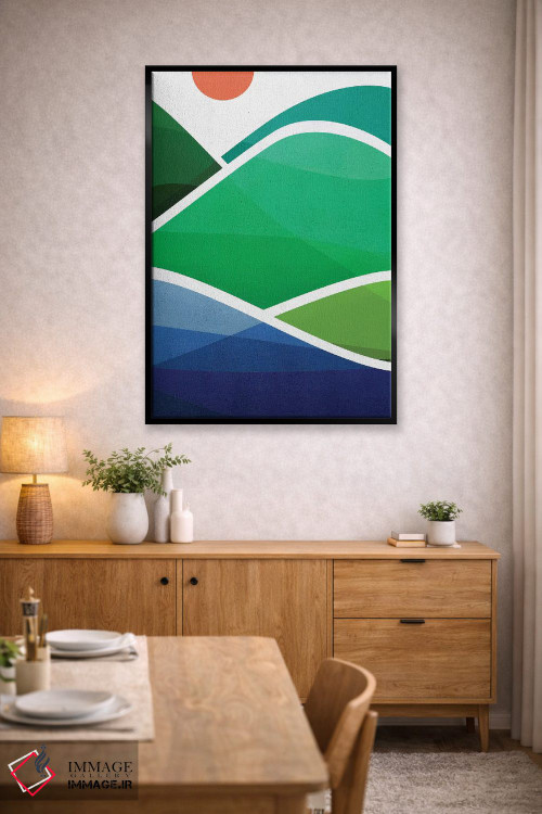 تابلو مینیمال ساحل اوآهو اثر مدرن تروپیکال - D4B