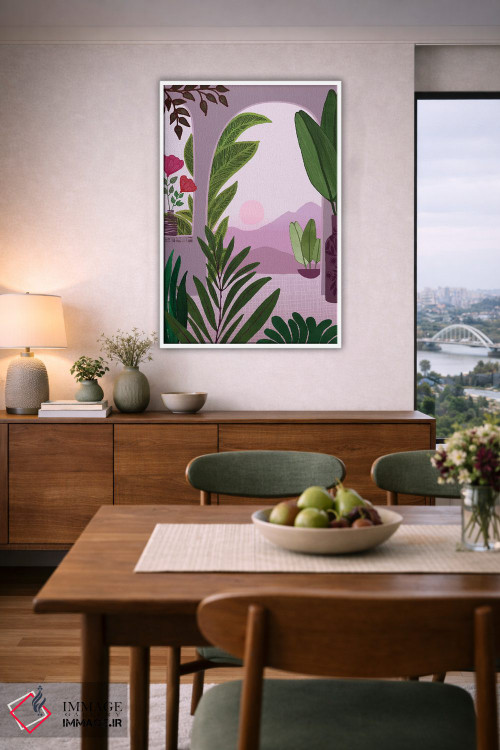 تابلو دکوراتیو صبح گرمسیری اثر مدرن تروپیکال - D6W