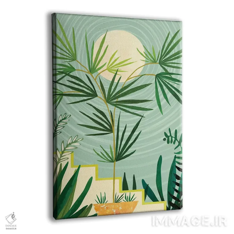 تابلو مدرن ماه تابستانی اثر مدرن تروپیکال - نمای پرسپکتیو محصول