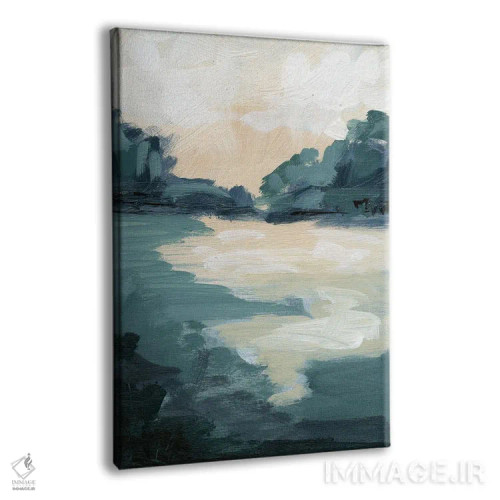 تابلو انتزاعی مرداب آرام I اثر آپریل موفات - نمای پرسپکتیو محصول