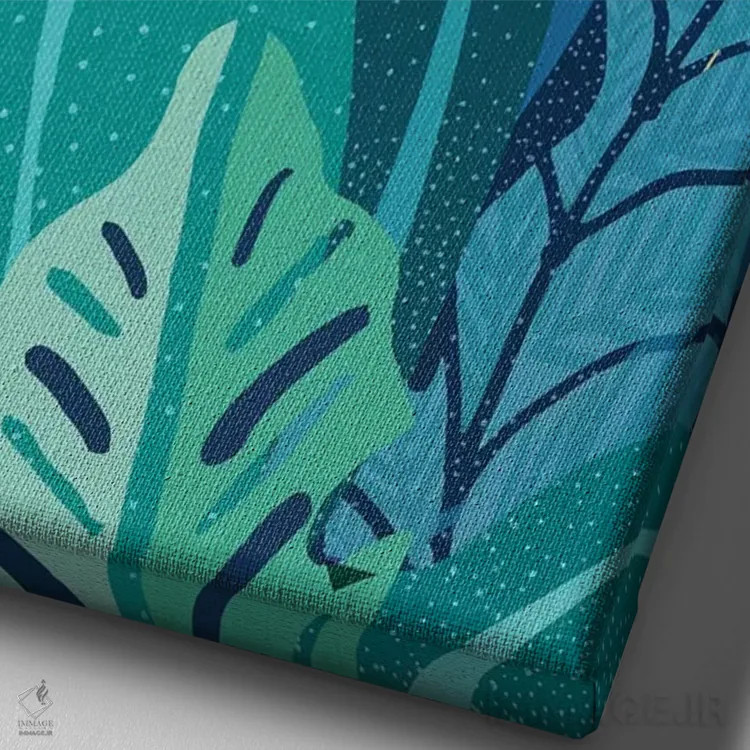 تابلو انتزاعی چشم انداز بعدازظهر اثر مدرن تروپیکال - نمای نزدیک بافت بوم