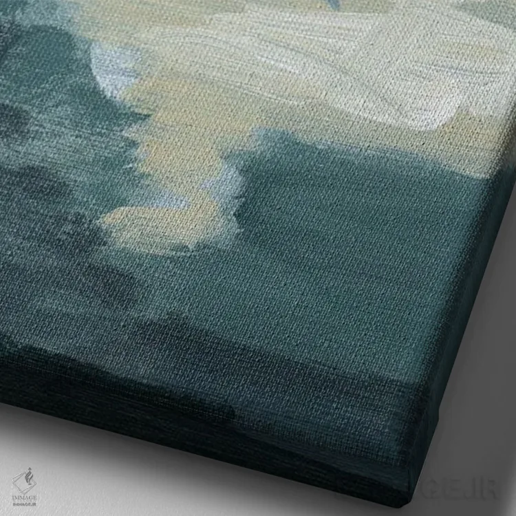 تابلو انتزاعی مرداب آرام I اثر آپریل موفات - نمای نزدیک بافت بوم