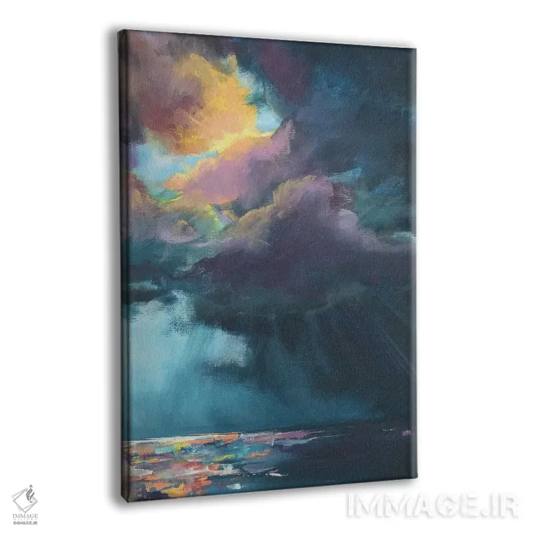تابلو انتزاعی میان طوفان اثر آپریل موفات - نمای پرسپکتیو محصول