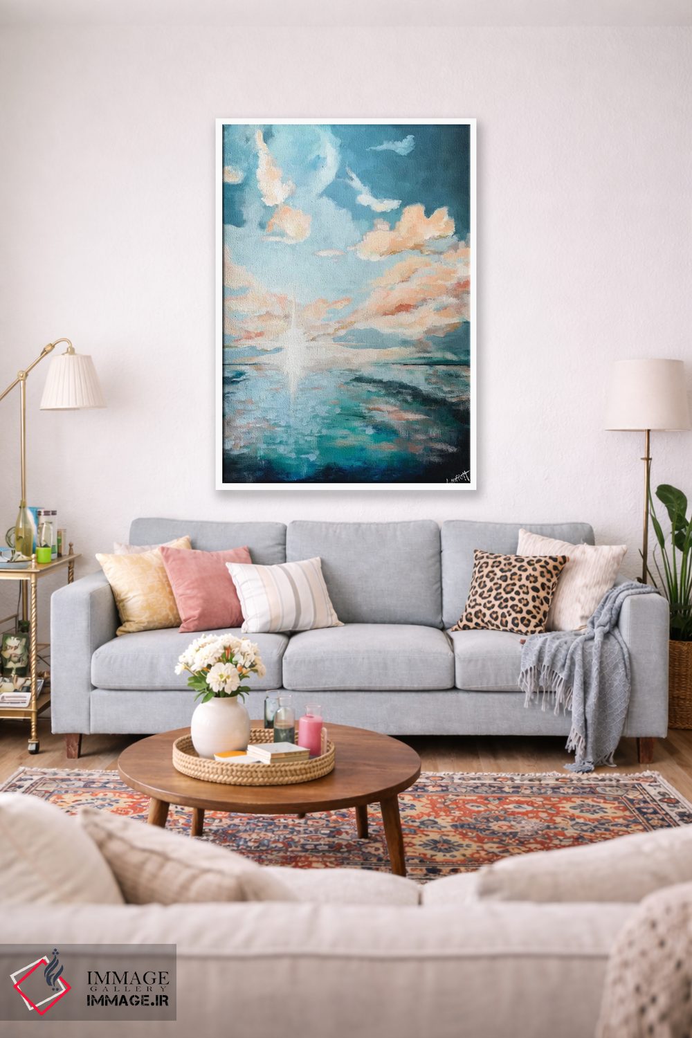 تابلو انتزاعی طلوع سپیده دم اثر آپریل موفات - D1W