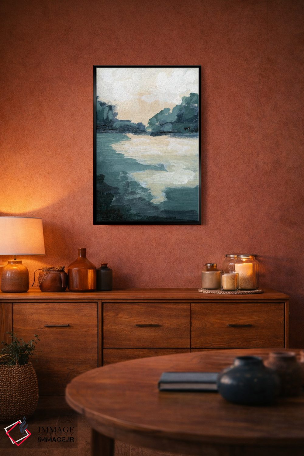 تابلو انتزاعی مرداب آرام I اثر آپریل موفات - D4B