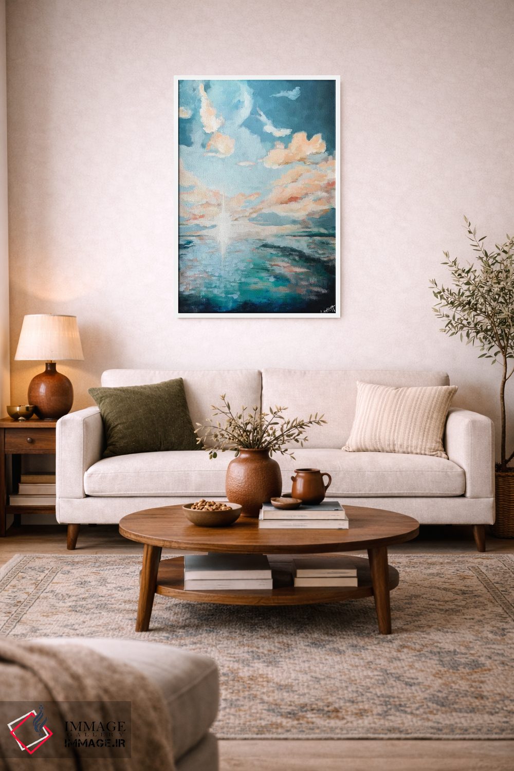 تابلو انتزاعی طلوع سپیده دم اثر آپریل موفات - D3W