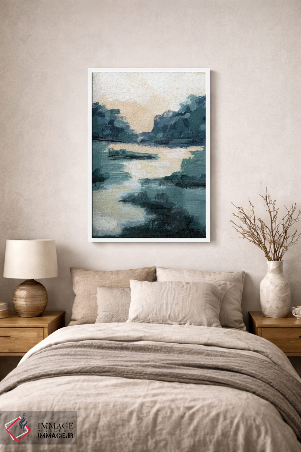 تابلو انتزاعی مرداب آرام II اثر آپریل موفات - D1W