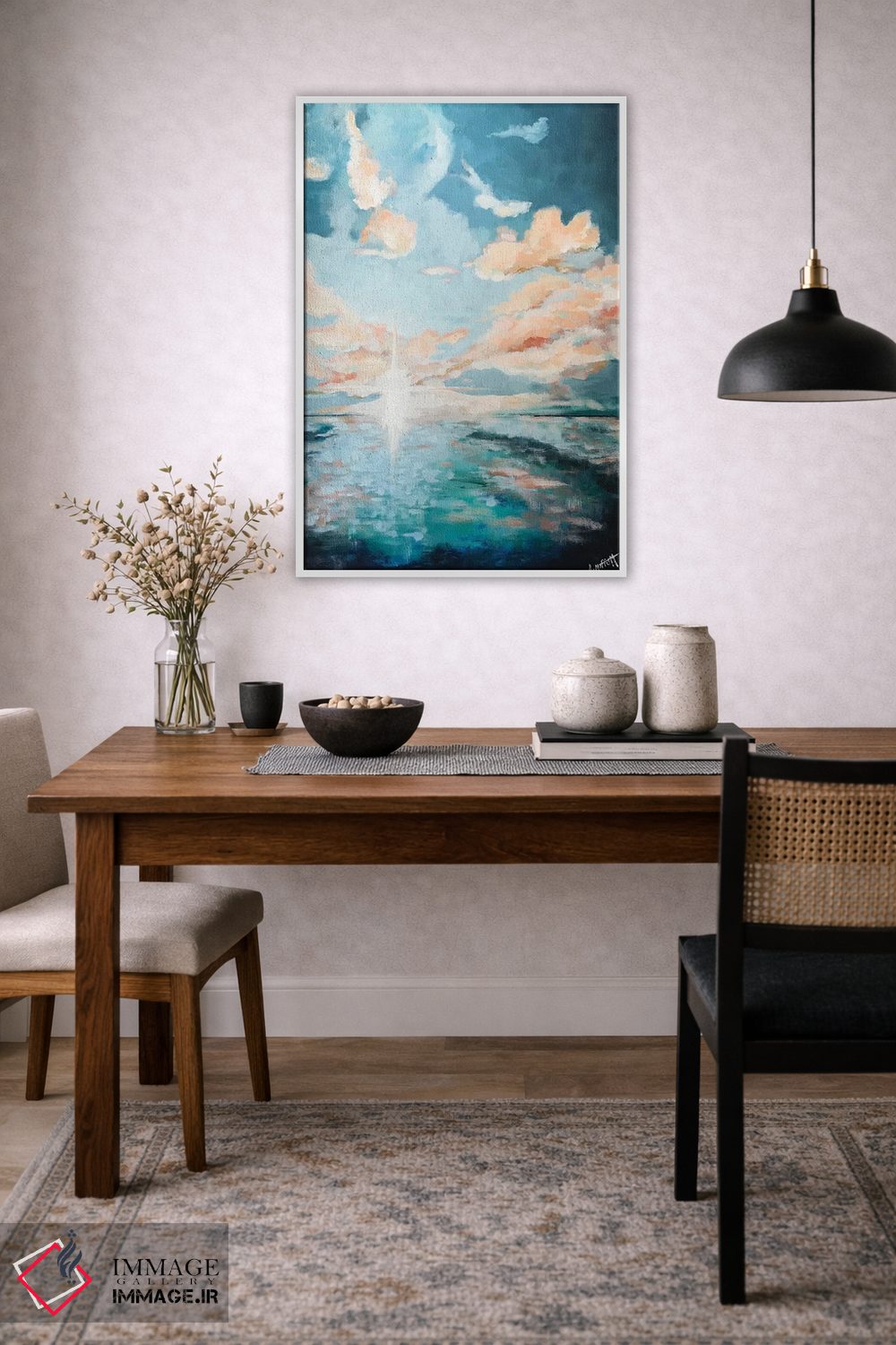 تابلو انتزاعی طلوع سپیده دم اثر آپریل موفات - D4W