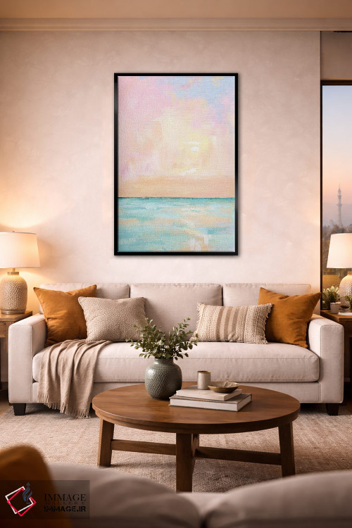تابلو انتزاعی غروب پاستلی فلوریدا اثر آپریل موفات - D2B