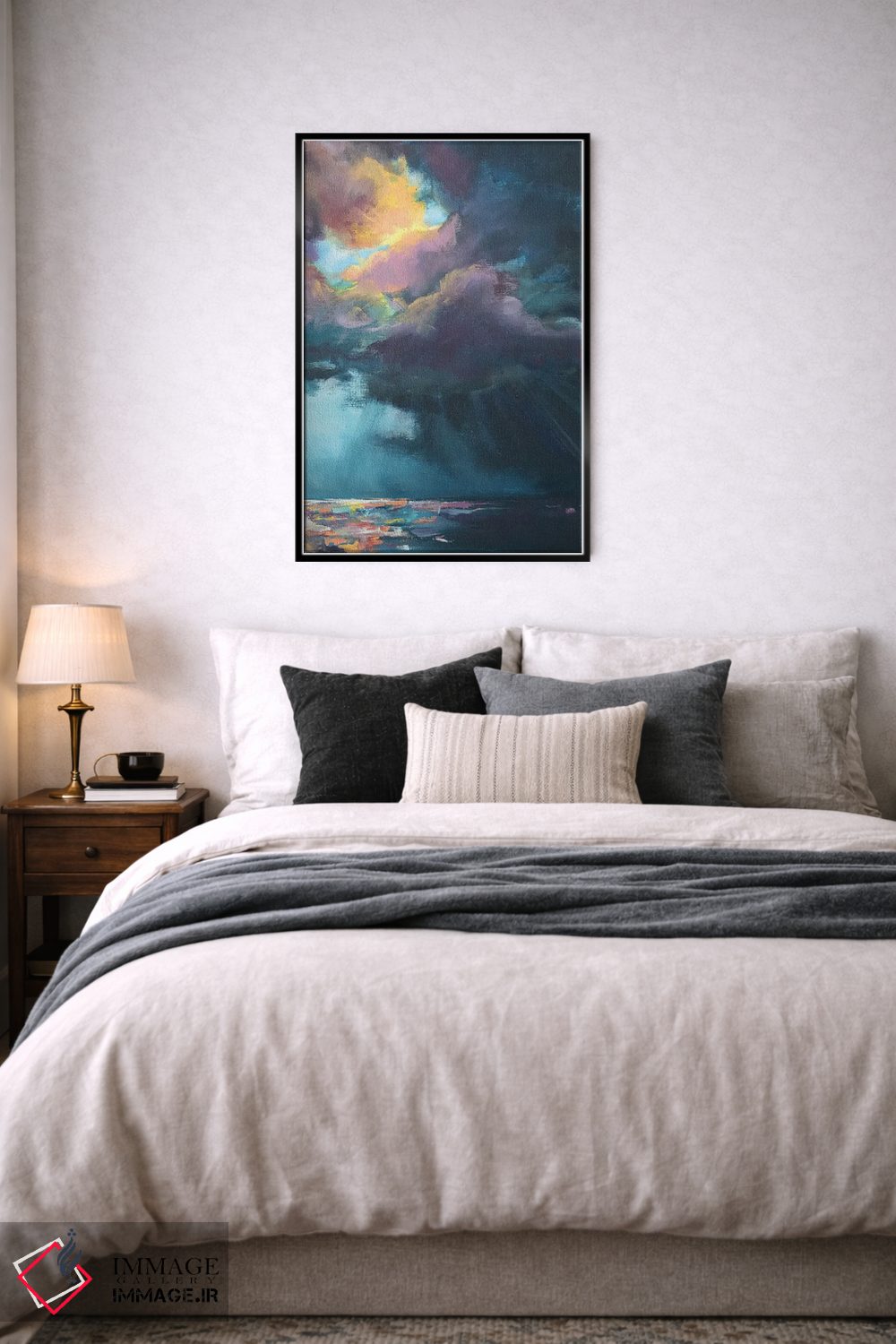 تابلو انتزاعی میان طوفان اثر آپریل موفات - D5B