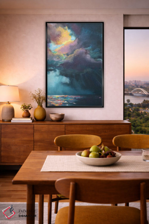 تابلو انتزاعی میان طوفان اثر آپریل موفات - D6B