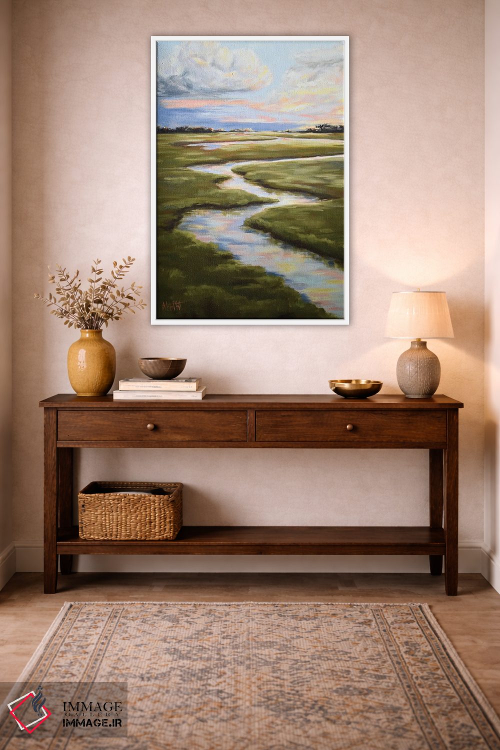 تابلو دکوراتیو مرداب پاستلی I اثر آپریل موفات - D3W