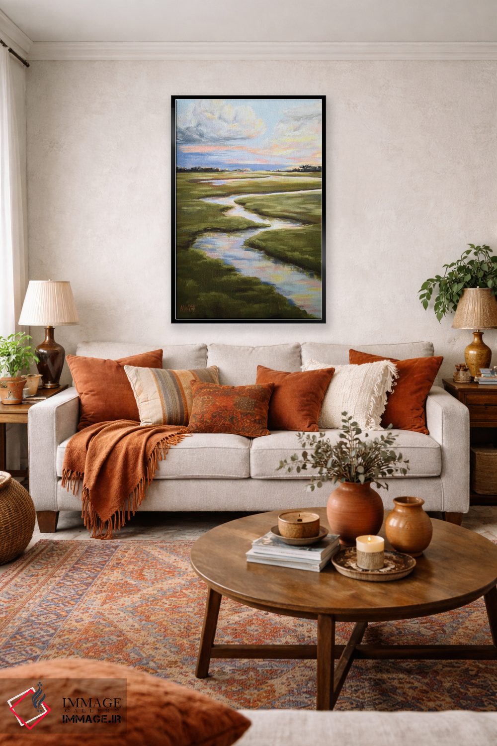 تابلو دکوراتیو مرداب پاستلی I اثر آپریل موفات - D4B