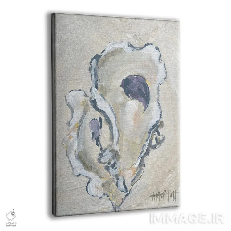 تابلو دکوراتیو صدف بژ II اثر آپریل موفات - نمای پرسپکتیو محصول