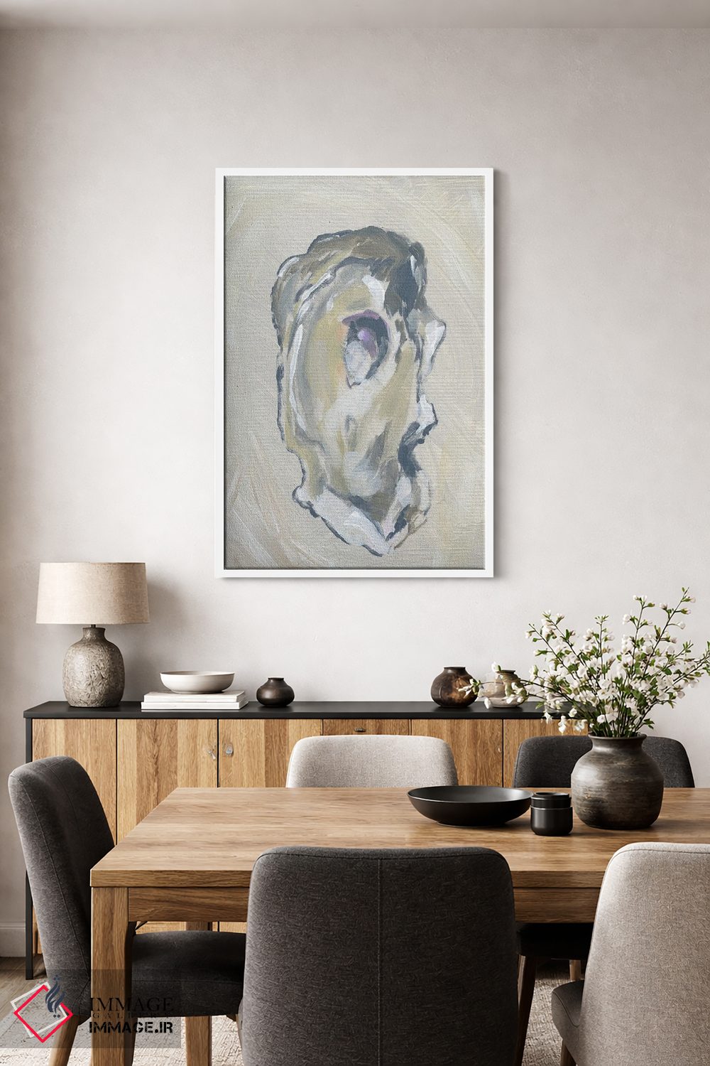 تابلو دکوراتیو صدف بژ I اثر آپریل موفات - D2W