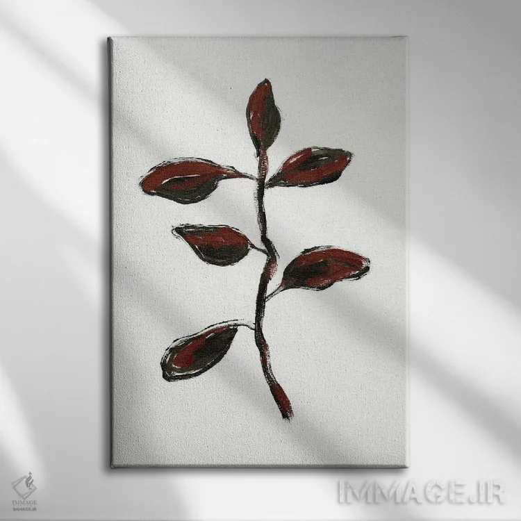 تابلو مینیمال گیاه شناسی ساده II اثر آپریل موفات - نمای روبهرو روی دیوار