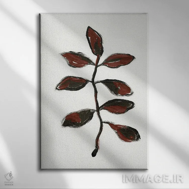 تابلو مینیمال گیاه شناسی ساده I اثر آپریل موفات - نمای روبهرو روی دیوار