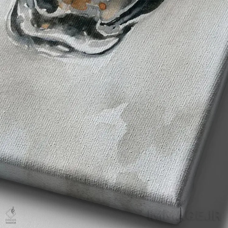 تابلو دکوراتیو بینی اسب تیره رنگ اثر آپریل موفات - نمای نزدیک بافت بوم